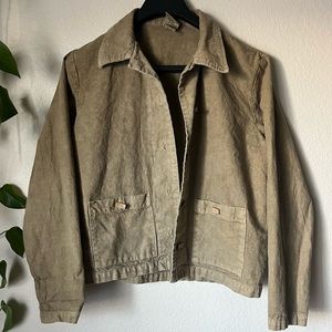 Lightweight Khaki Linen Button Up Shirt Jacket